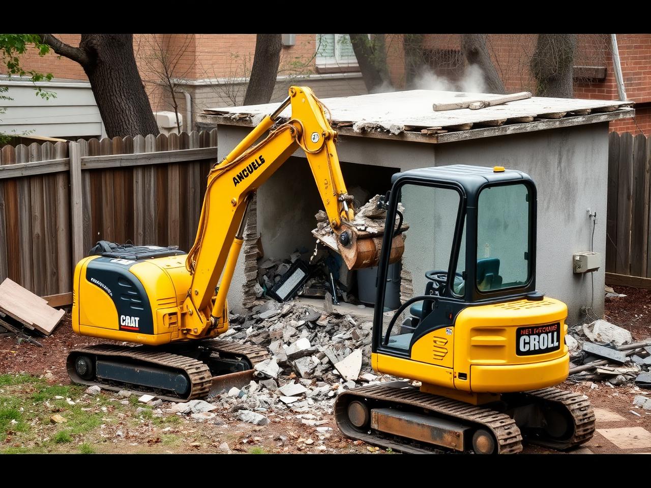 Demolare anexă din curte